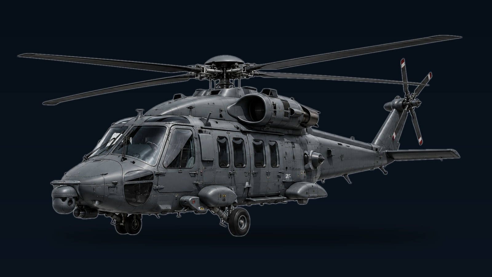 Military helicopter, representing GAE Hagana's air systems division