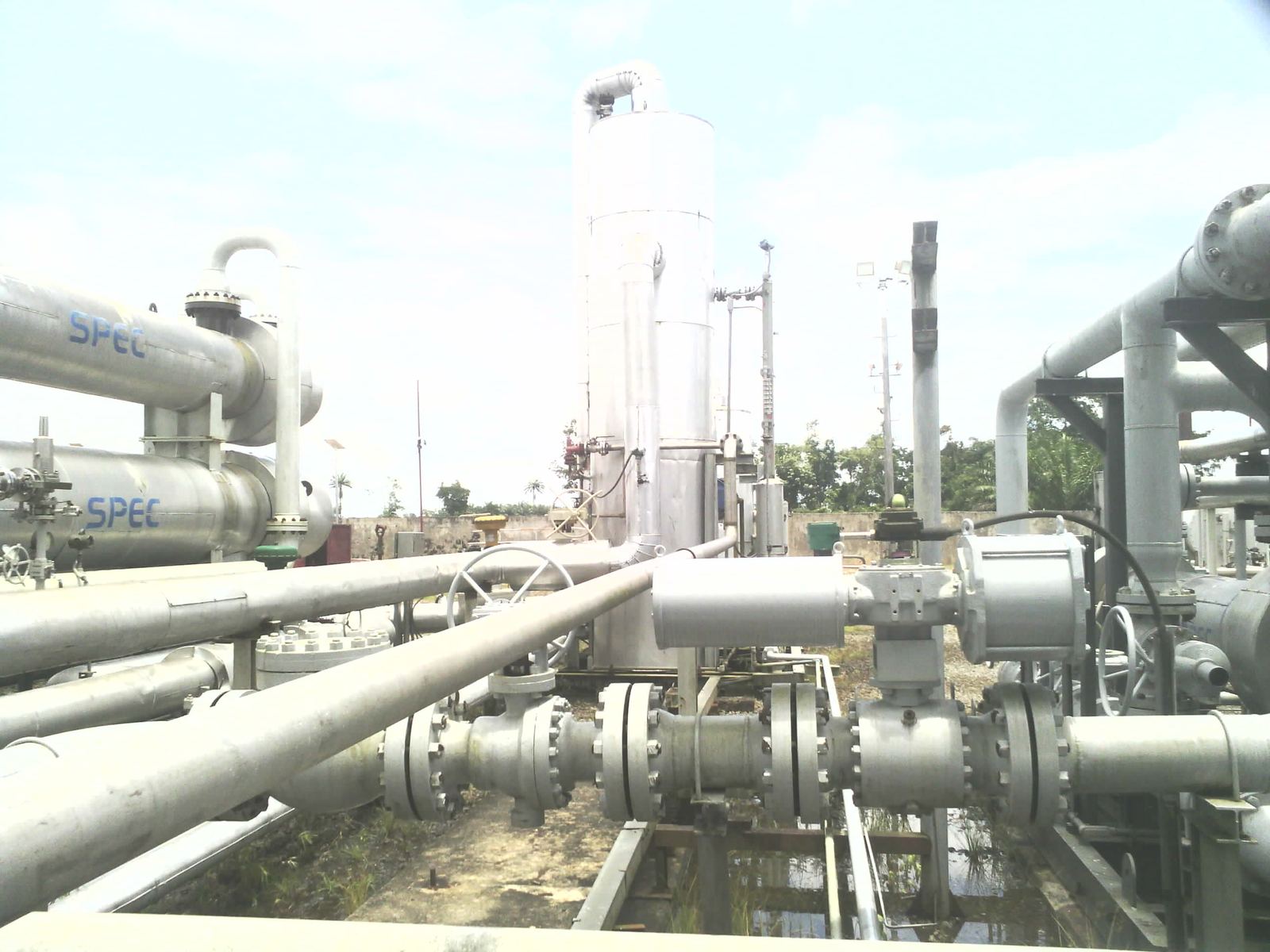 Process piping at a gas processing facility, EPCI work