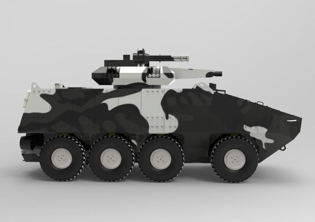 Armoured vehicle render, representing GAE Hagana's land systems division